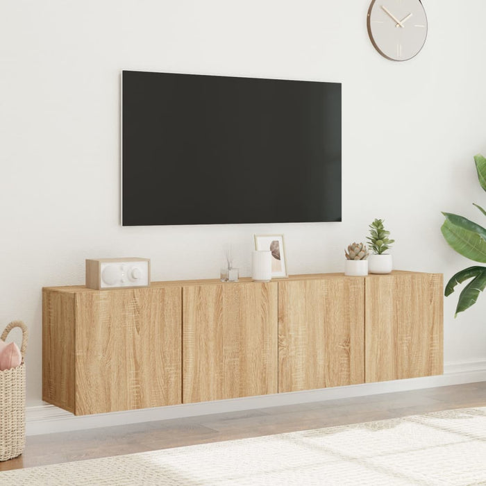 Comodă TV de perete, 2 buc. stejar sonoma, 80x30x41 cm - WALTI WALTI