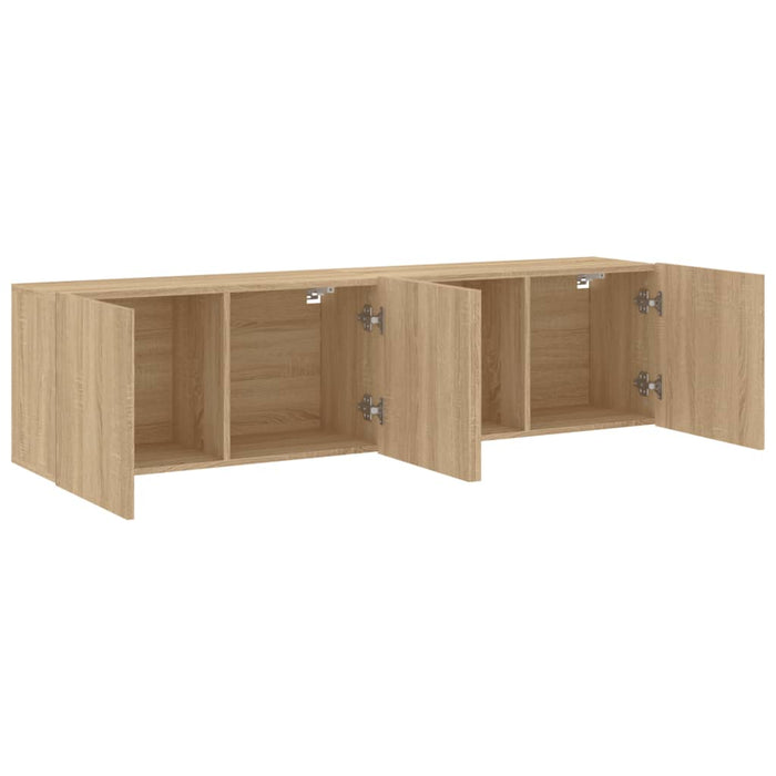 Comodă TV de perete, 2 buc. stejar sonoma, 80x30x41 cm - WALTI WALTI