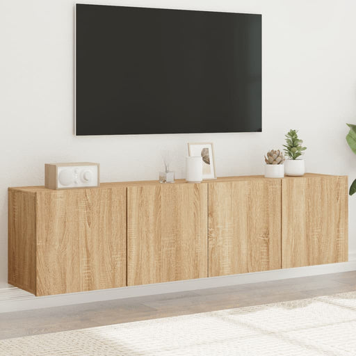 Comodă TV de perete, 2 buc. stejar sonoma, 80x30x41 cm - WALTI WALTI