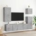 Comodă TV de perete, gri beton, 80x30x41 cm - WALTI WALTI