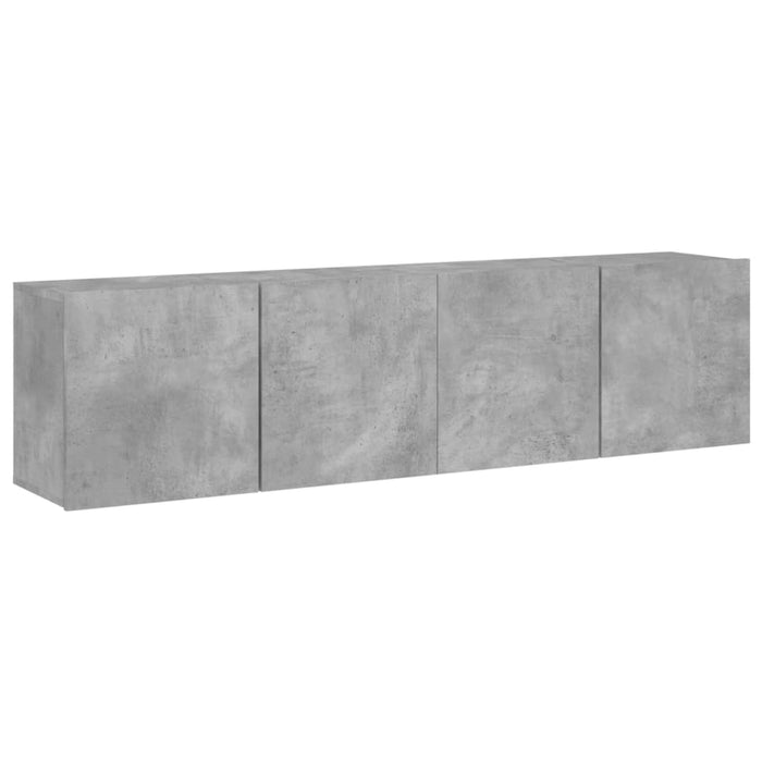 Comodă TV de perete, 2 buc. gri beton, 80x30x41 cm - WALTI WALTI