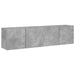 Comodă TV de perete, 2 buc. gri beton, 80x30x41 cm - WALTI WALTI