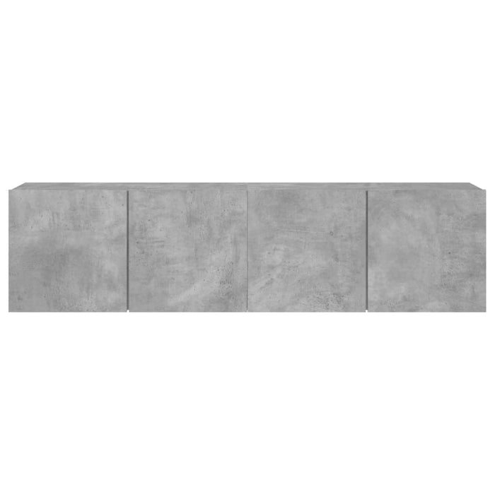 Comodă TV de perete, 2 buc. gri beton, 80x30x41 cm - WALTI WALTI