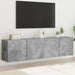 Comodă TV de perete, 2 buc. gri beton, 80x30x41 cm - WALTI WALTI