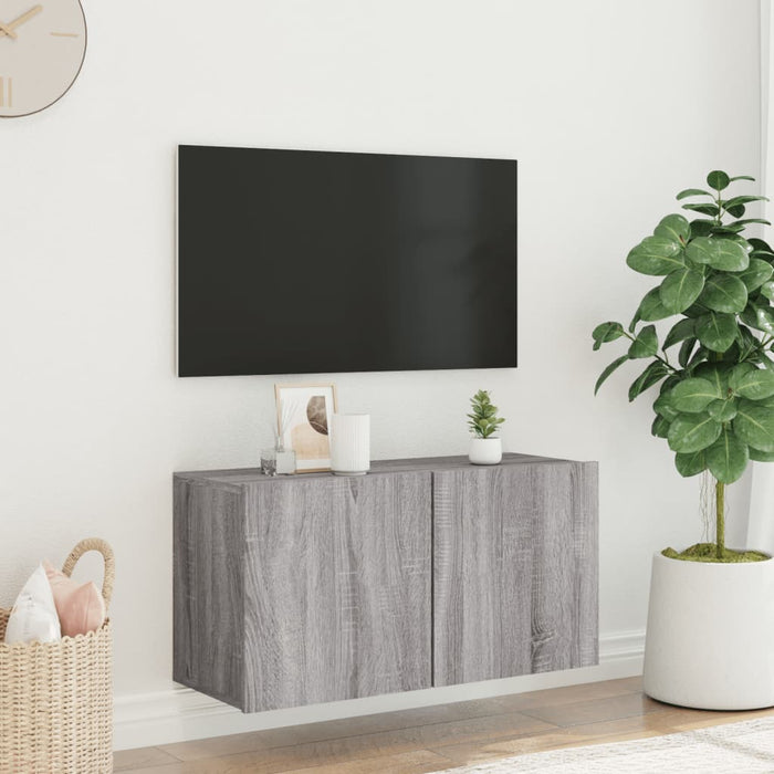 Comodă TV de perete, gri sonoma, 80x30x41 cm - WALTI WALTI