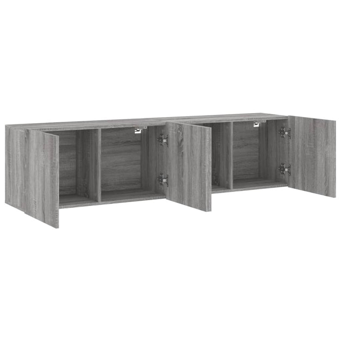 Comodă TV de perete, 2 buc. gri sonoma, 80x30x41 cm - WALTI WALTI