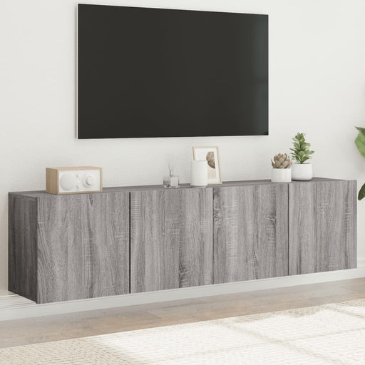 Comodă TV de perete, 2 buc. gri sonoma, 80x30x41 cm - WALTI WALTI