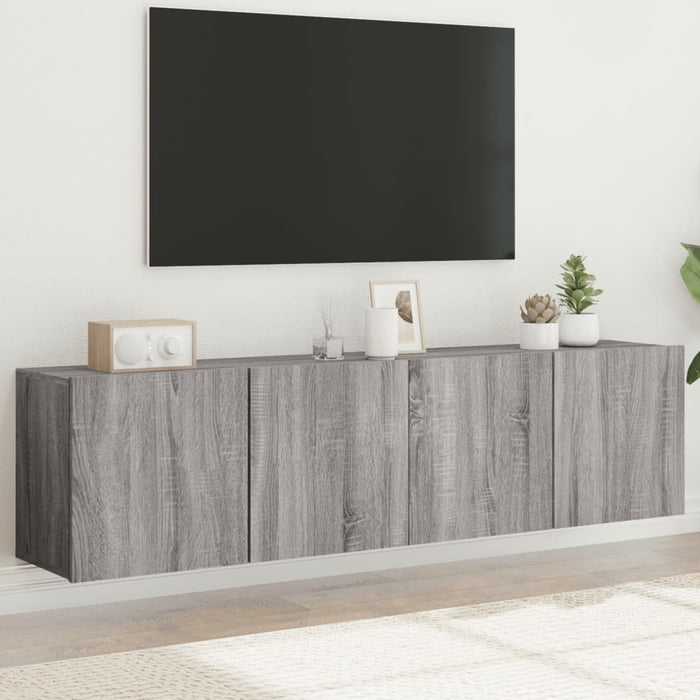 Comodă TV de perete, 2 buc. gri sonoma, 80x30x41 cm - WALTI WALTI