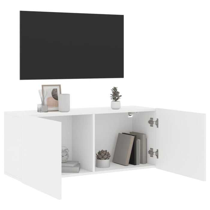 Comodă TV de perete, alb, 100x30x41 cm - WALTI WALTI
