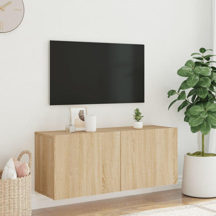 Comodă TV de perete, stejar sonoma, 100x30x41 cm - WALTI WALTI