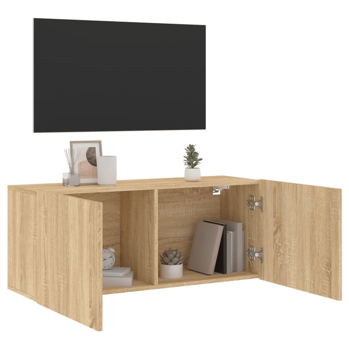 Comodă TV de perete, stejar sonoma, 100x30x41 cm - WALTI WALTI
