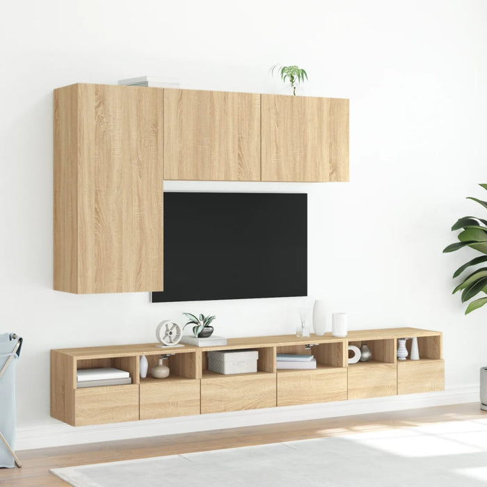 Comodă TV de perete, stejar sonoma, 100x30x41 cm - WALTI WALTI