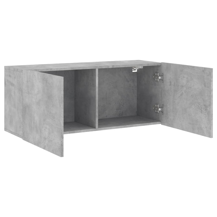 Comodă TV de perete, gri beton, 100x30x41 cm - WALTI WALTI