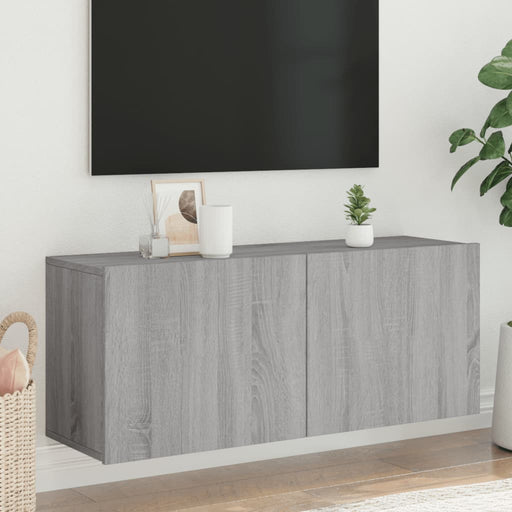 Comodă TV de perete, gri sonoma, 100x30x41 cm - WALTI WALTI