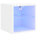 Comode TV de perete cu lumini LED, alb, 30x28,5x30 cm - WALTI WALTI