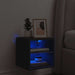 Comodă TV de perete cu lumini LED, negru, 30x28,5x30 cm - WALTI WALTI