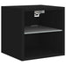 Comodă TV de perete cu lumini LED, negru, 30x28,5x30 cm - WALTI WALTI