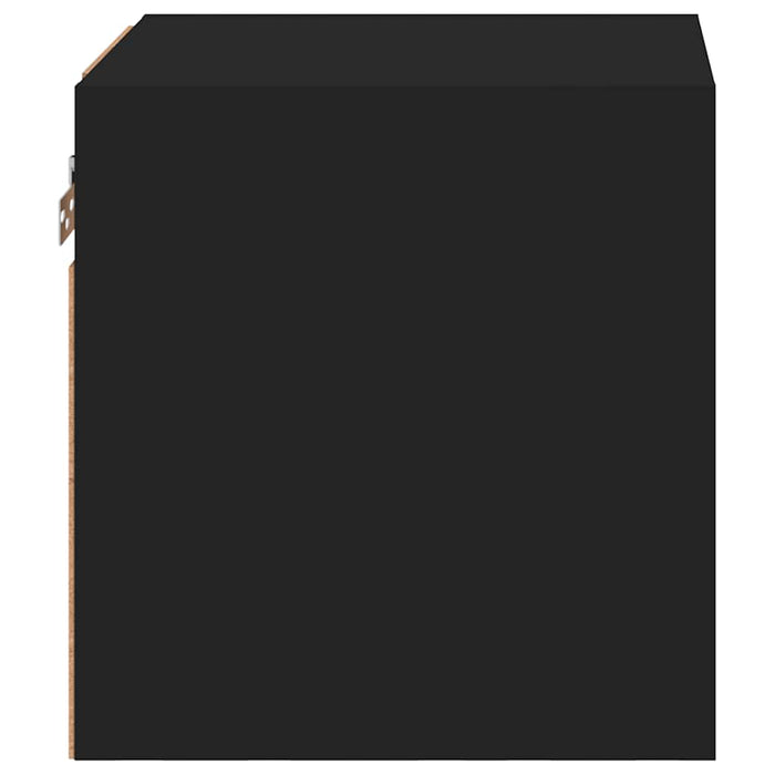 Comodă TV de perete cu lumini LED, negru, 30x28,5x30 cm - WALTI WALTI