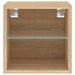Comodă TV de perete cu lumini LED, stejar sonoma 30x28,5x30 cm - WALTI WALTI