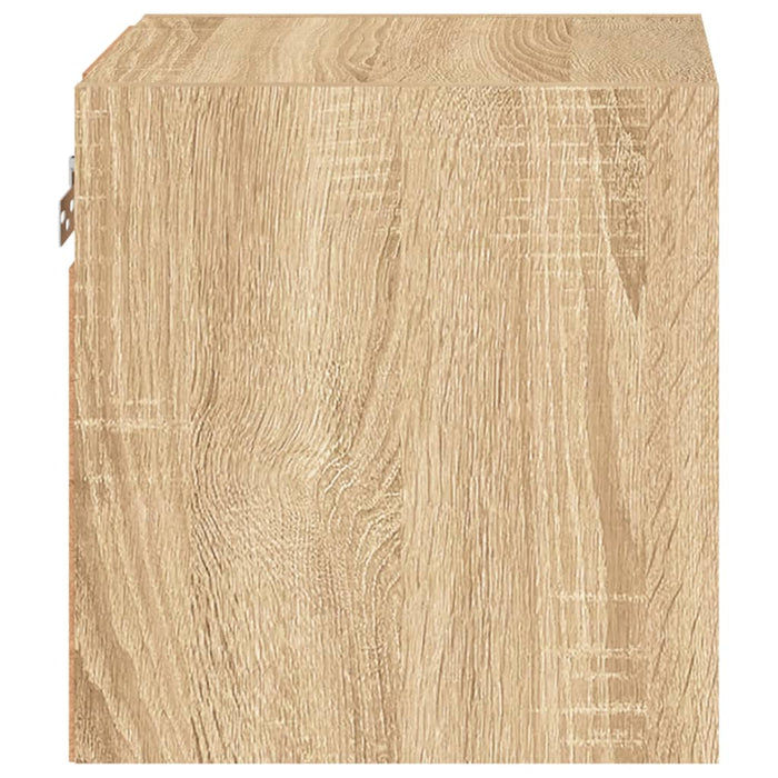Comodă TV de perete cu lumini LED, stejar sonoma 30x28,5x30 cm - WALTI WALTI