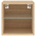 Comode TV de perete cu lumini LED 2 buc. stejar 30x28,5x30 cm - WALTI WALTI