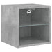 Comode TV de perete cu lumini LED 2 buc. gri beton 30x28,5x30cm - WALTI WALTI