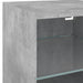 Comode TV de perete cu lumini LED 2 buc. gri beton 30x28,5x30cm - WALTI WALTI