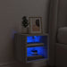 Comodă TV de perete cu lumini LED, gri sonoma 30x28,5x30 cm - WALTI WALTI