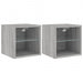 Comode TV cu lumini LED, 2 buc., gri sonoma, 30x28,5x30 cm - WALTI WALTI