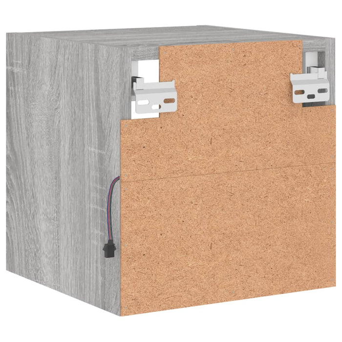 Comode TV cu lumini LED, 2 buc., gri sonoma, 30x28,5x30 cm - WALTI WALTI