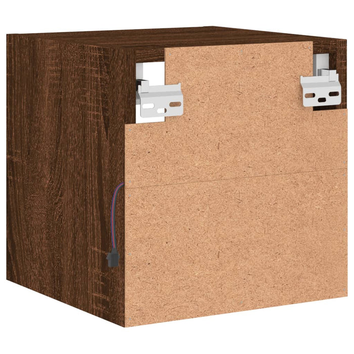 Comode TV cu lumini LED, 2 buc., stejar maro, 30x28,5x30 cm - WALTI WALTI
