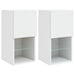 Comode TV cu lumini LED, 2 buc., alb, 30,5x30x60 cm - WALTI WALTI