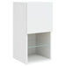 Comode TV cu lumini LED, 2 buc., alb, 30,5x30x60 cm - WALTI WALTI
