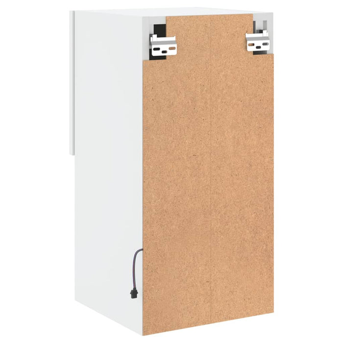 Comode TV cu lumini LED, 2 buc., alb, 30,5x30x60 cm - WALTI WALTI