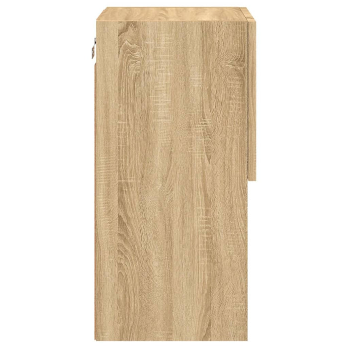 Comode TV cu lumini LED, 2 buc., stejar sonoma, 30,5x30x60 cm - WALTI WALTI