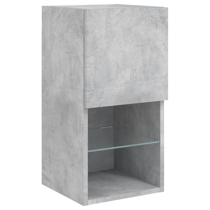 Comodă TV cu lumini LED, gri beton, 30,5x30x60 cm WALTI
