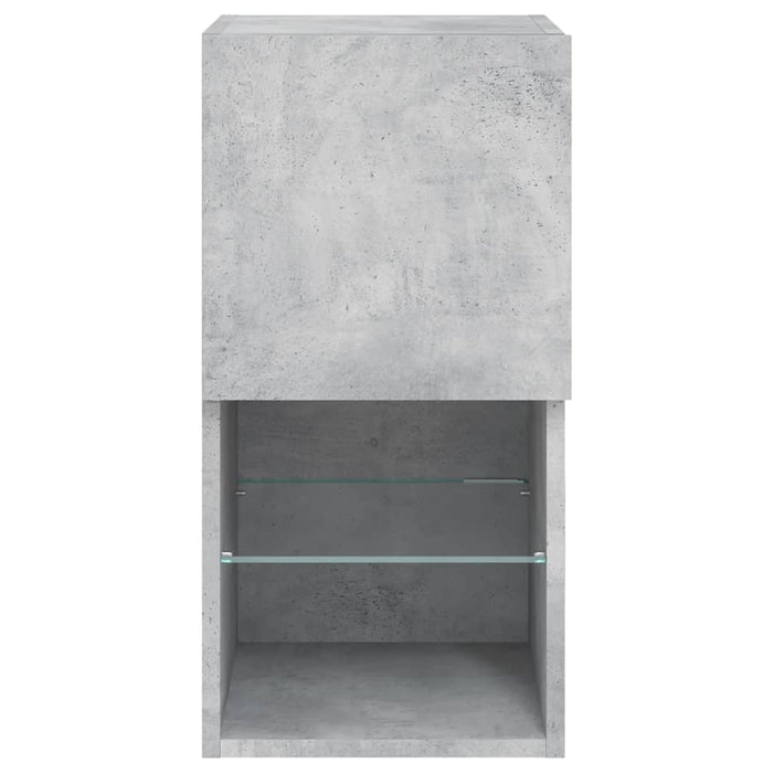 Comodă TV cu lumini LED, gri beton, 30,5x30x60 cm WALTI