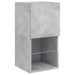 Comode TV cu lumini LED, 2 buc., gri beton, 30,5x30x60 cm - WALTI WALTI