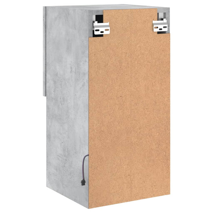 Comode TV cu lumini LED, 2 buc., gri beton, 30,5x30x60 cm - WALTI WALTI