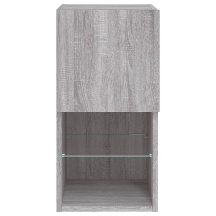 Comodă TV cu lumini LED, gri sonoma, 30,5x30x60 cm - WALTI WALTI