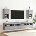 Comode TV cu lumini LED, 2 buc., gri sonoma, 30,5x30x60 cm - WALTI WALTI
