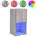 Comode TV cu lumini LED, 2 buc., gri sonoma, 30,5x30x60 cm - WALTI WALTI