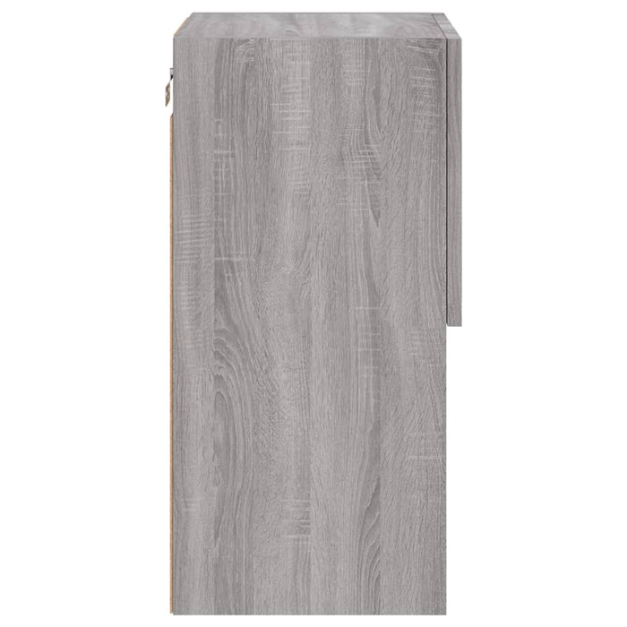 Comode TV cu lumini LED, 2 buc., gri sonoma, 30,5x30x60 cm - WALTI WALTI