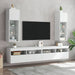 Comodă TV cu lumini LED, alb, 30,5x30x90 cm - WALTI WALTI