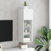 Comodă TV cu lumini LED, alb, 30,5x30x90 cm - WALTI WALTI