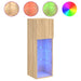 Comode TV cu lumini LED, 2 buc., stejar sonoma, 30,5x30x90 cm - WALTI WALTI
