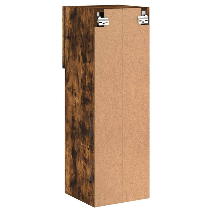 Comodă TV cu lumini LED, stejar fumuriu, 30,5x30x90 cm - WALTI WALTI