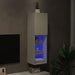 Comodă TV cu lumini LED, alb, 30,5x30x102 cm - WALTI WALTI