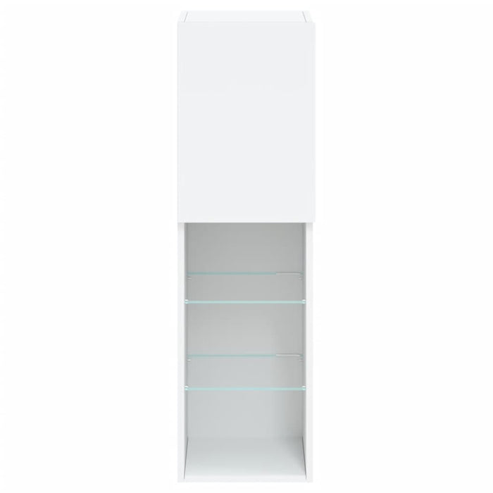 Comodă TV cu lumini LED, alb, 30,5x30x102 cm - WALTI WALTI