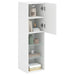 Comode TV cu lumini LED, 2 buc., alb, 30,5x30x102 cm - WALTI WALTI
